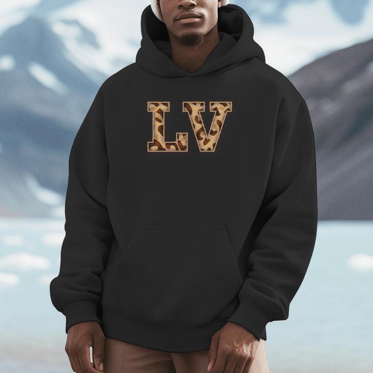 かわいい 文字 Lv イニシャル 名前 ヒョウ チーター動物 長袖tシャツ パーカー