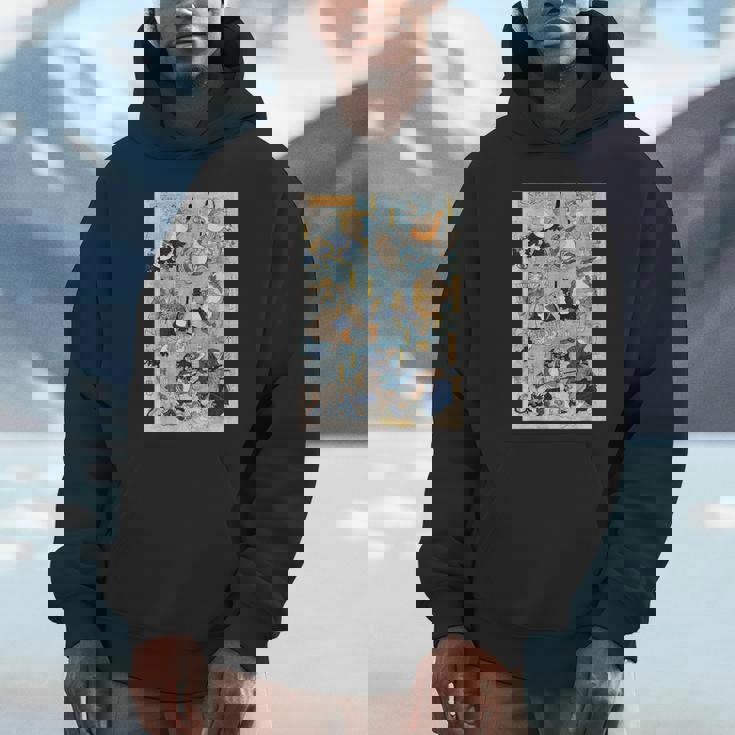 かゑるづくし 擬人化された蛙が 歌川国芳 日本の侍カエル 日本の伝統芸術 浮世絵 ヴィンテージの美学 パーカー