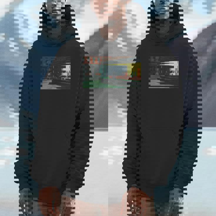 エドワードホッパーのナイトホークス 長袖tシャツ パーカー