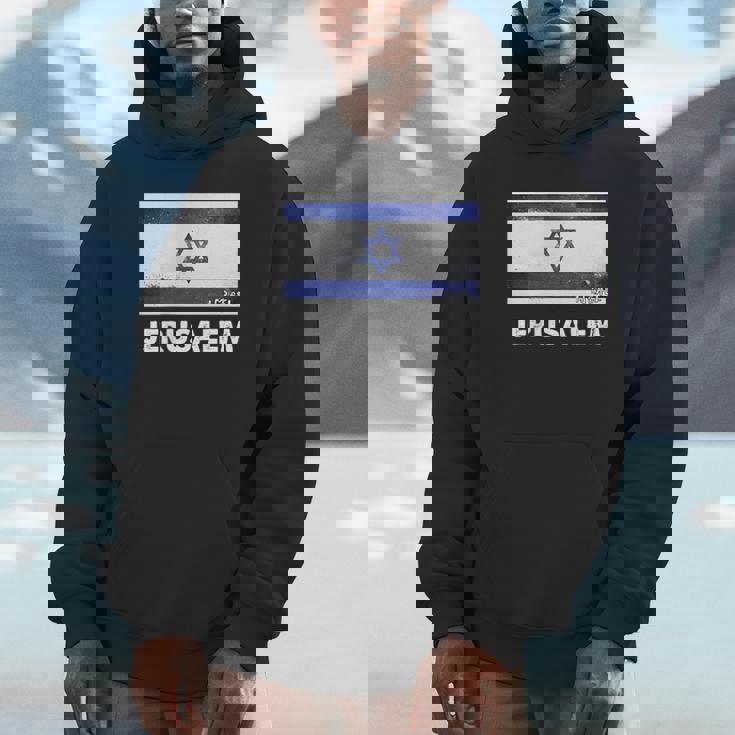 エルサレムイスラエル国旗シャツ パーカー