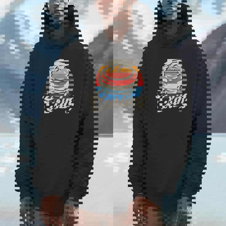 カーリング レトロ ヴィンテージ カーリングストーン パーカー