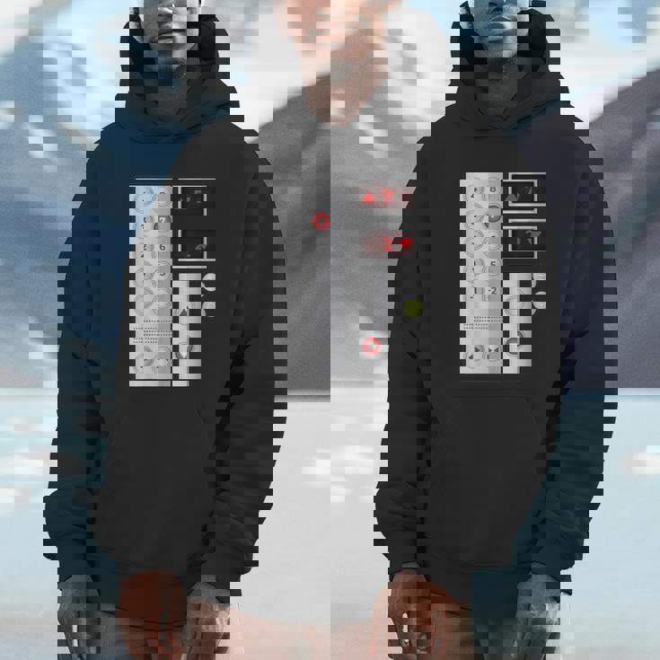 クールなエレベーターボタンアートメンズレディースリフトハロウィンコスチューム パーカー