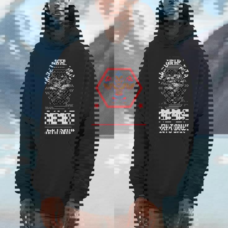 ケージファイティングで生き残るための総合格闘技mmaファイト 長袖tシャツ パーカー