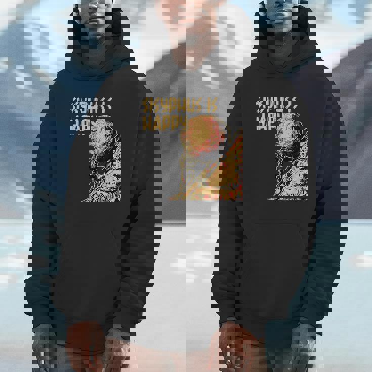 シーシュポス・イズ・ハッピー面白いギリシャ神話ミーム哲学 パーカー