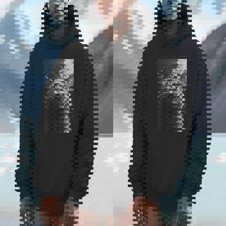 スモーキング 猫 ミーム 大人 ユーモア ノベルティ グラフィック パーカー