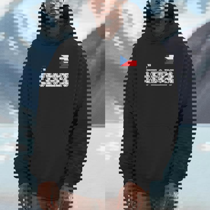 チェコ共和国 胸に Cesko 旗国旗 長袖tシャツ パーカー
