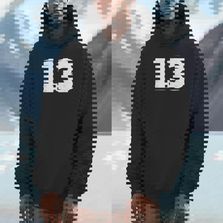 ナンバー13 Thirn スポーツチーム フロントプリント お揃い 誕生日 パーカー