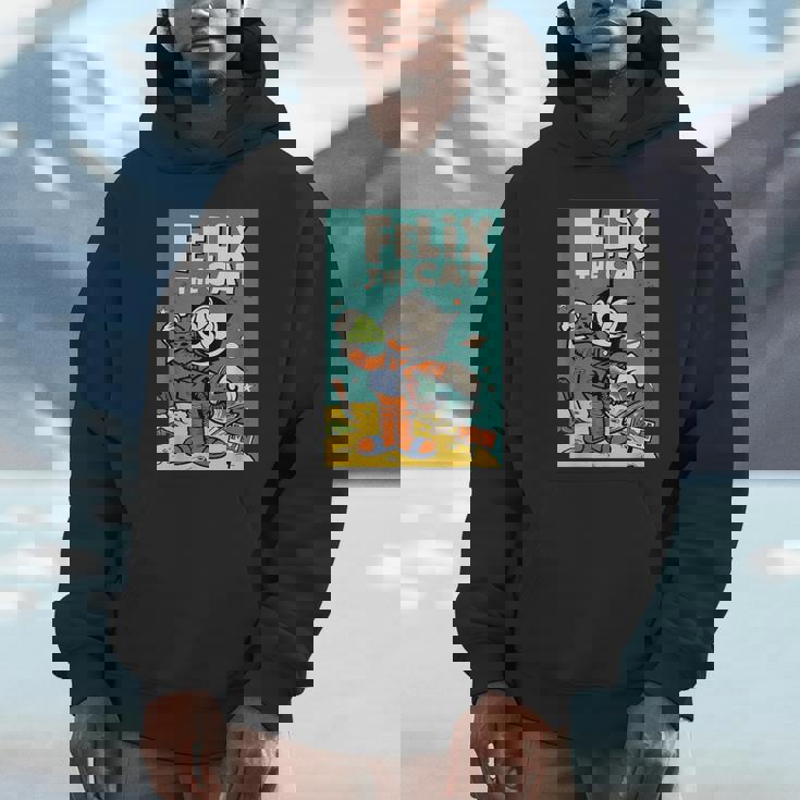 フェリックス・ザ・キャット・ムーン・ドリーマー レトロ1920年代天体アニメーション パーカー