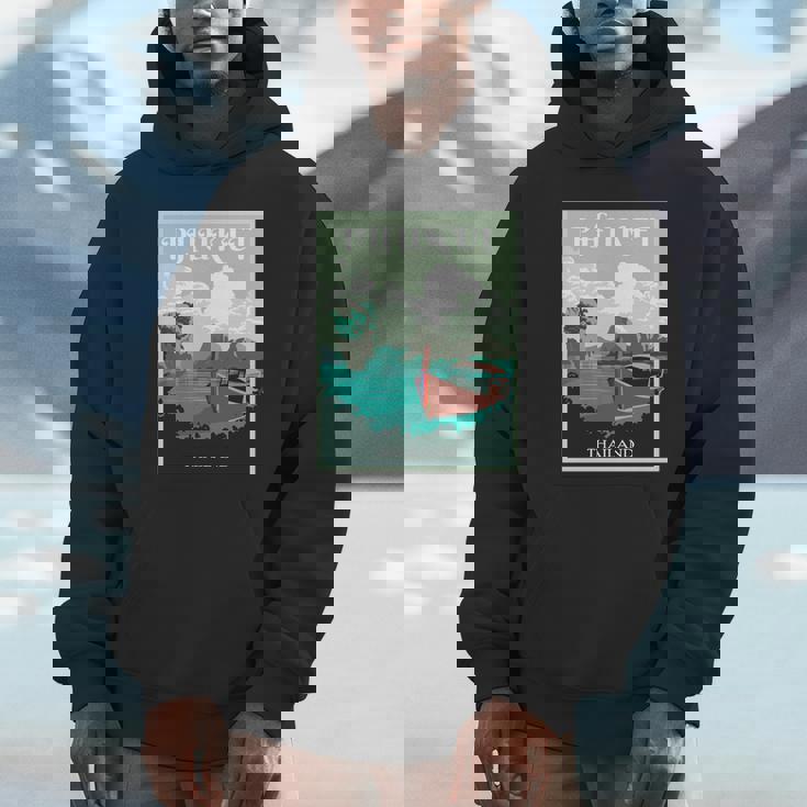 プーケット ロングテール ボート サムイ島 タイ 微笑みの国 バンコク お土産 旅行の贈り物 休暇 ビーチ パッタイ 長袖tシャツ パーカー