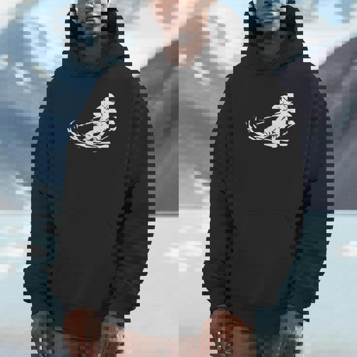 ミニマリスト スキー シルエット ウィンタースポーツ デザイン パーカー