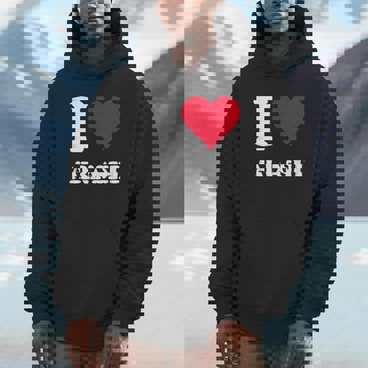 レッドハート I Love Arashi パーカー