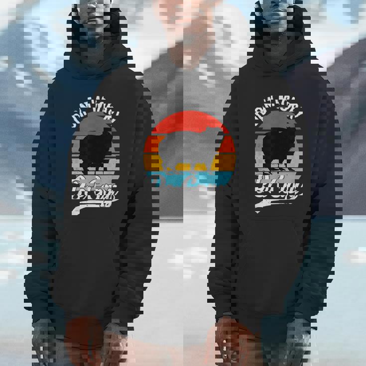 レトロ 面白い カピバラ Don't Worry Be Capy パーカー