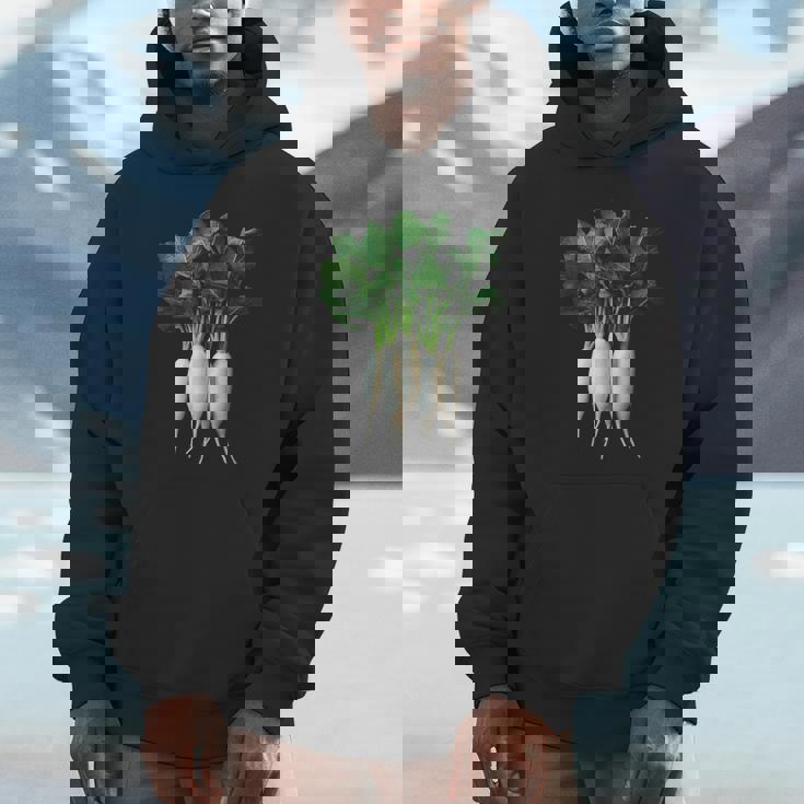 大根 野菜 グラフィックアート 大根 パーカー