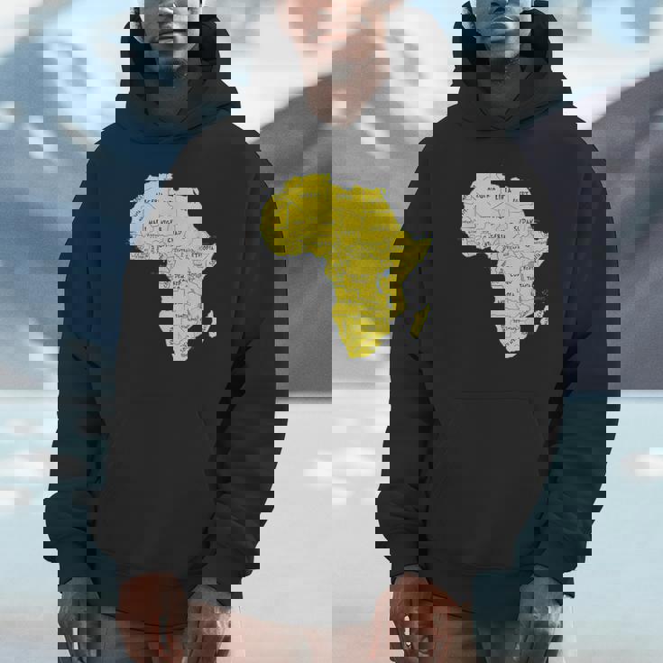 手描きアフリカ地図tシャツ 国名付き パーカー