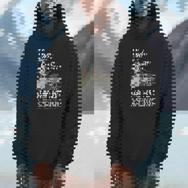 聞こえてるよ聞いていないだけだシベリアンハスキー恋人 パーカー