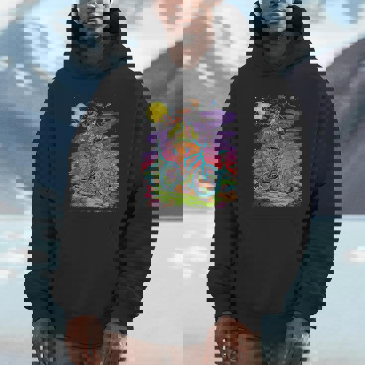 自転車デイホフマントリップ サイケデリックコミックスタイル ヒッピー パーカー