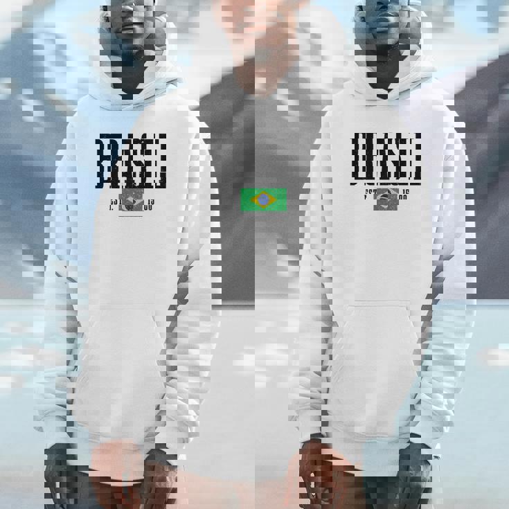 Brasil Est 1500 ブラジル ブラジリアン 国旗 プライド 長袖tシャツ パーカー