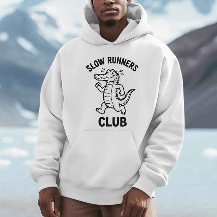 Crocodilelow Runners Club おもしろランニングマスコット 長袖tシャツ パーカー