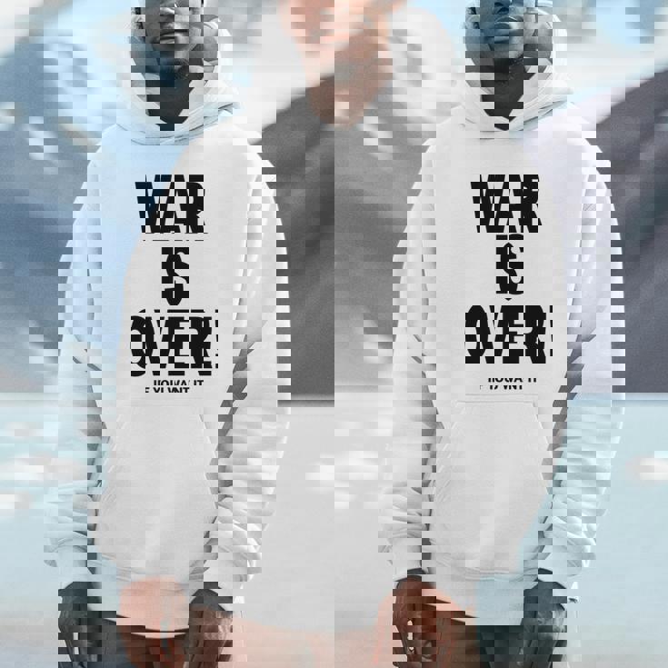 Exclusive War Is Over ご希望の場合限定ブラックプリント 長袖tシャツ パーカー