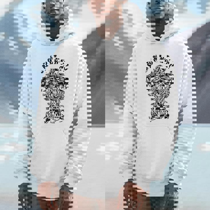 Hdhovelhead アメリカンバイクレジェンドtwin エンジンスカル パーカー