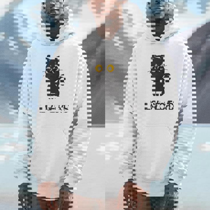 I Love Cats シャツ キュート 黒猫好き キッズ 子猫 パーカー