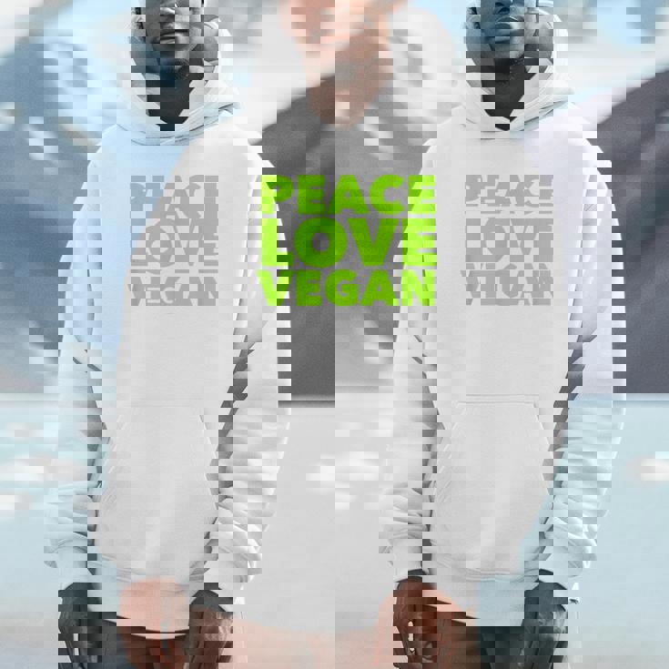 Peace Loveegan クール ベジタリアンとビーガン パーカー