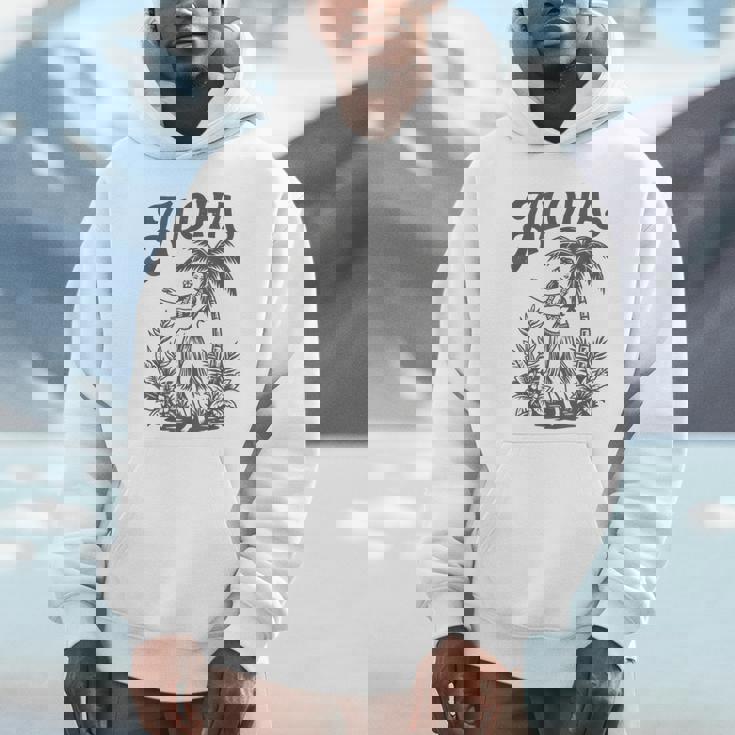 アロハ レトロ ハワイ ヤシの木 ルアウ ダンサー シルエット トロピカル パーカー