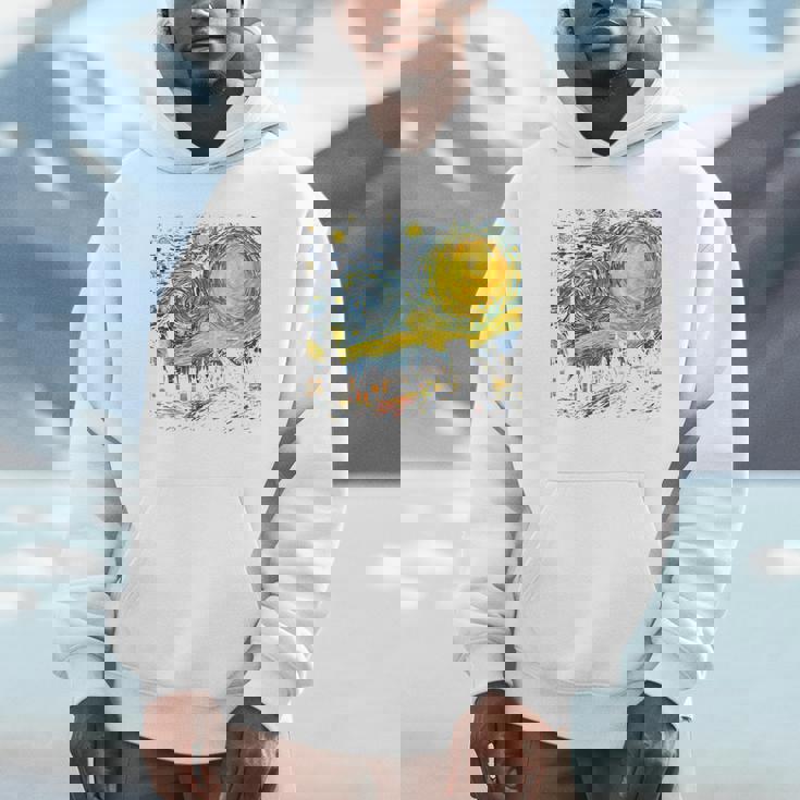 カエル 星月夜 面白い カエル ゴッホ 美的アート ミーム パーカー