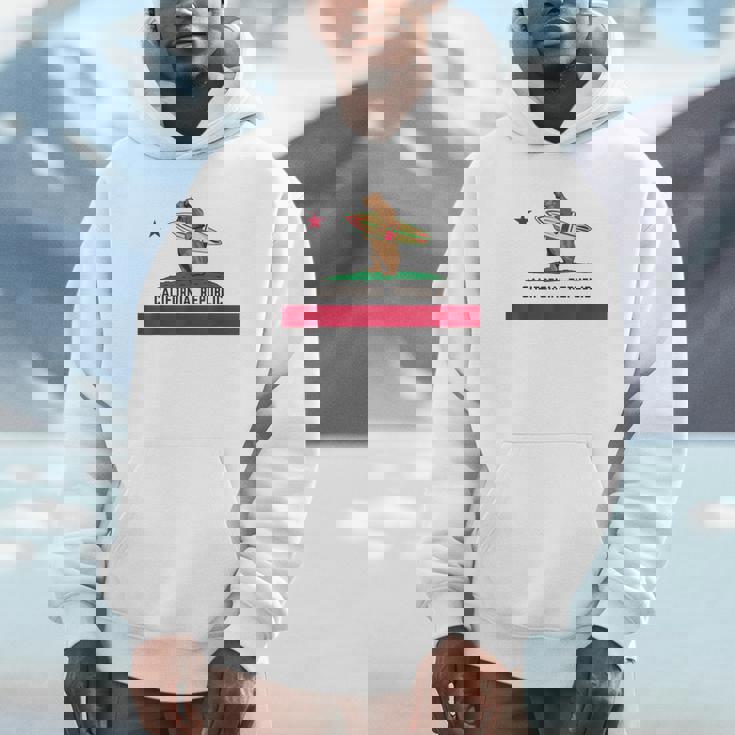 カリフォルニアシャツ、共和国旗カリフォルニアサーフィンベア パーカー