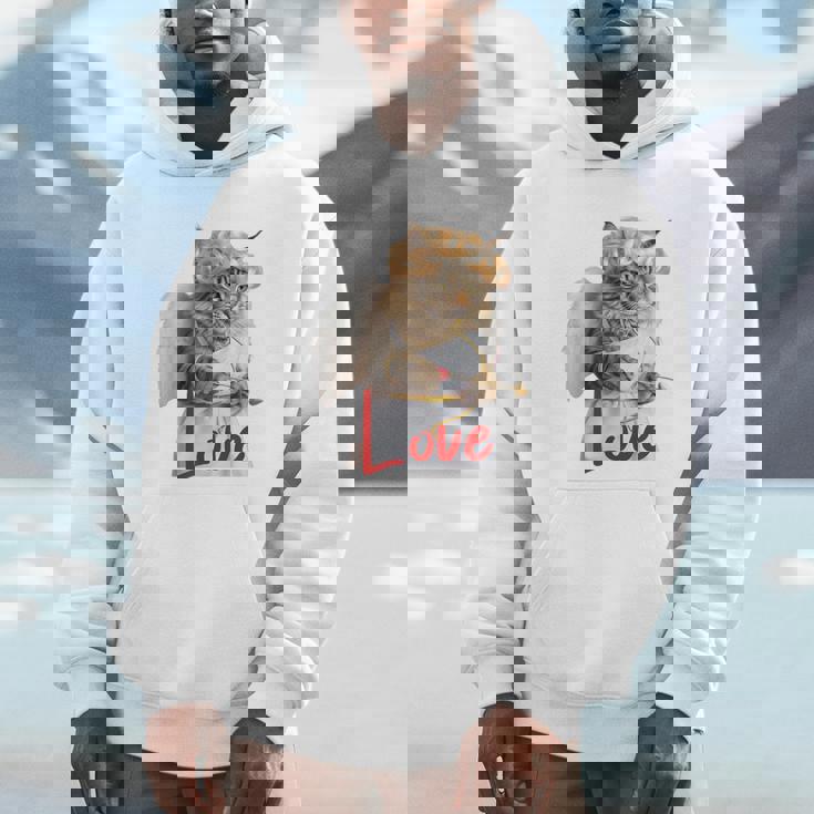 キューピッドコスチュームを着た面白い猫、聖バレンタインの猫の自撮り。 パーカー