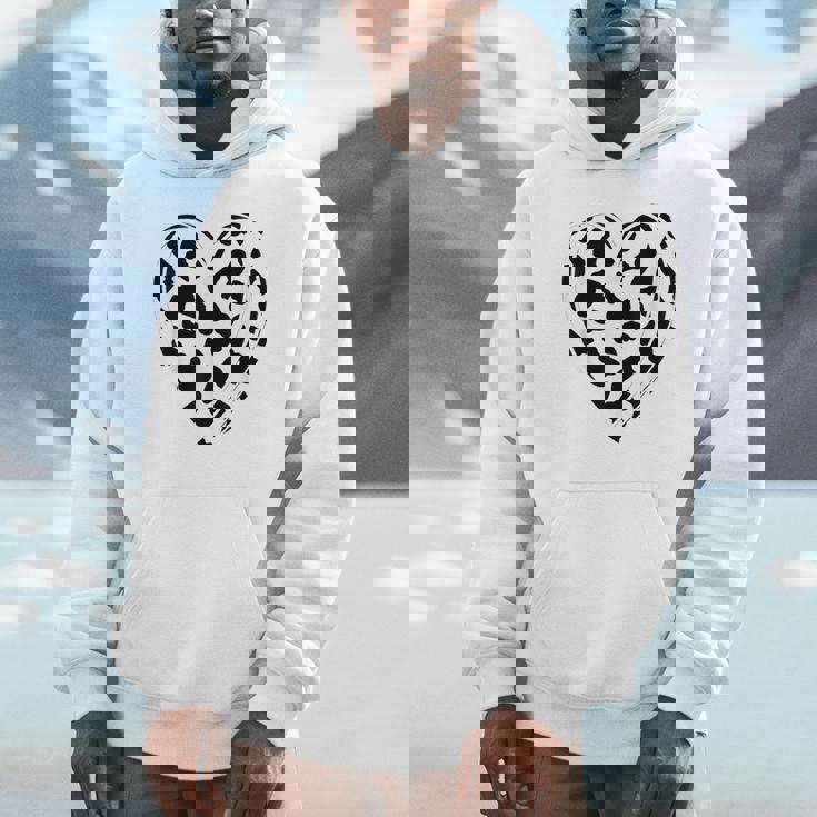 シックなハートプリントの牛柄。 パーカー