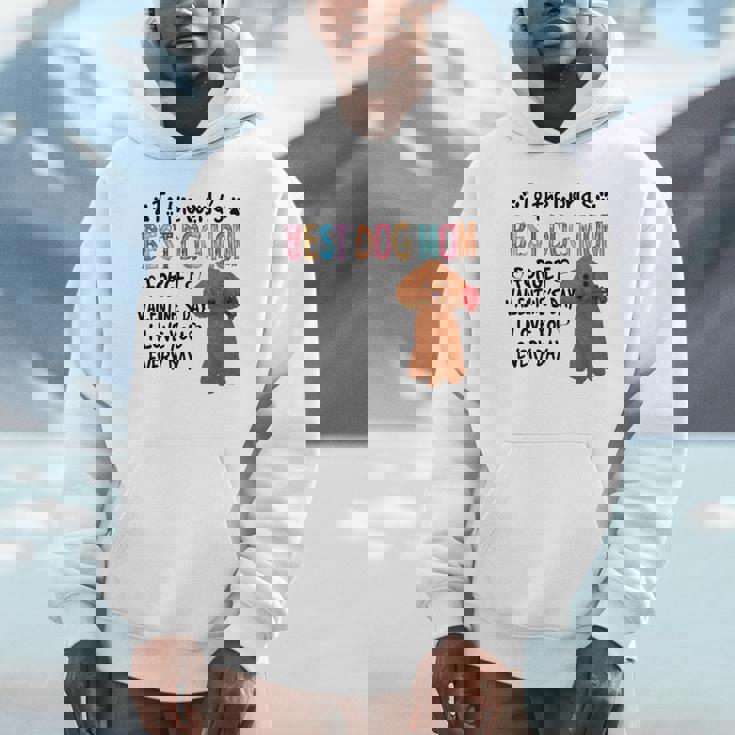 トイプードル最高の犬ママバレンタインデー面白い犬の恋人 長袖tシャツ パーカー