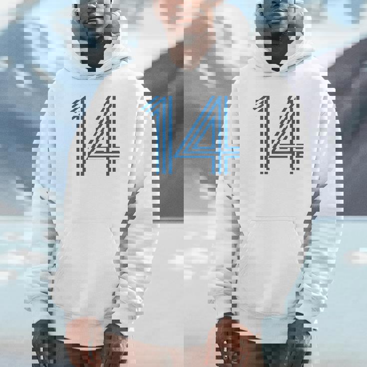 ナンバー14 シャツ レトロユニフォーム ヨーロッパスタイル バックプリントジャージ パーカー