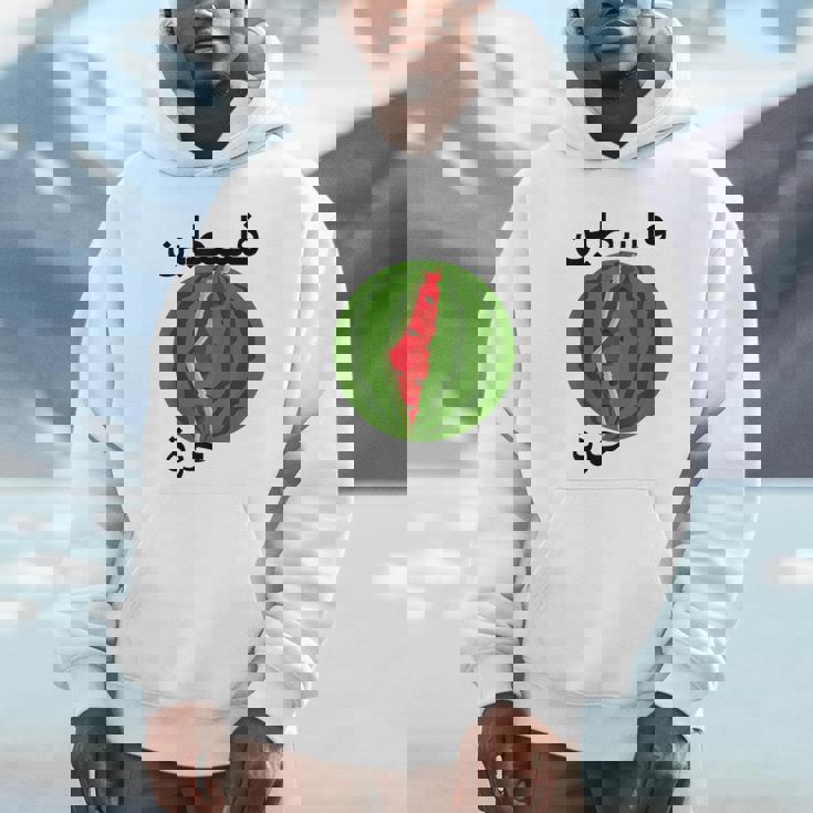 パレスチナ地図スイカアラビア書道 パーカー