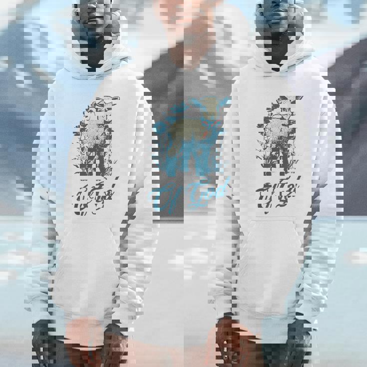 ラム オブ ゴッド キュート ヴィンテージ クリスチャン ラム デザイン 信仰 恋人 パーカー