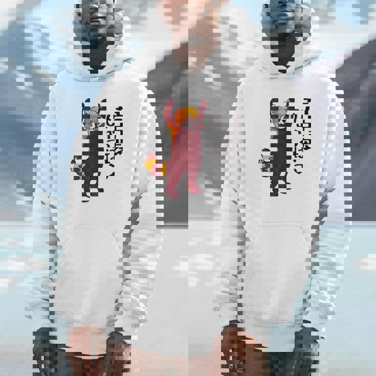 レッサーパンダ イラスト 五十歩ひゃっほう ごじっぽひゃっぽ おもしろ かわいい パーカー