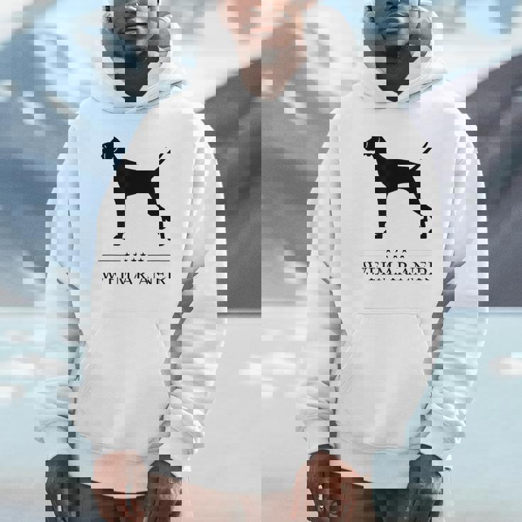 ワイマラナー ブラック シルエット パーカー