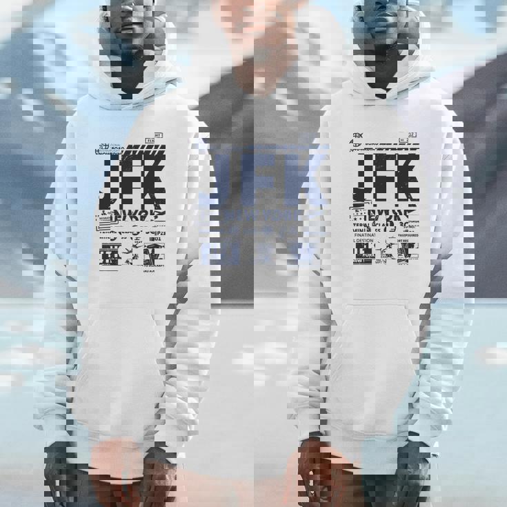 ヴィンテージ ニューヨーク Jfk 空港コード トラベルデイ レトロ Nyc 長袖tシャツ パーカー