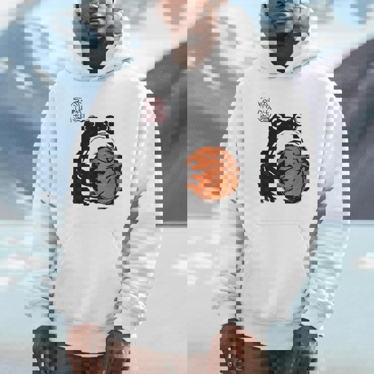 不機嫌そうなカエル 面白い バスケットボール アニメ 日本語 パーカー