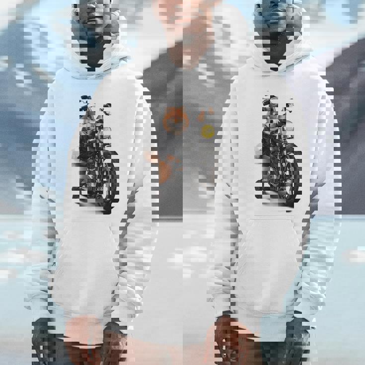 柴犬 いばけん 犬 バイク バイカー 長袖tシャツ パーカー