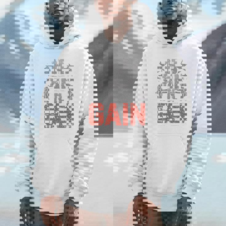 裏面にプリント No Pain No Gainign No Pain No Gain Meme パーカー