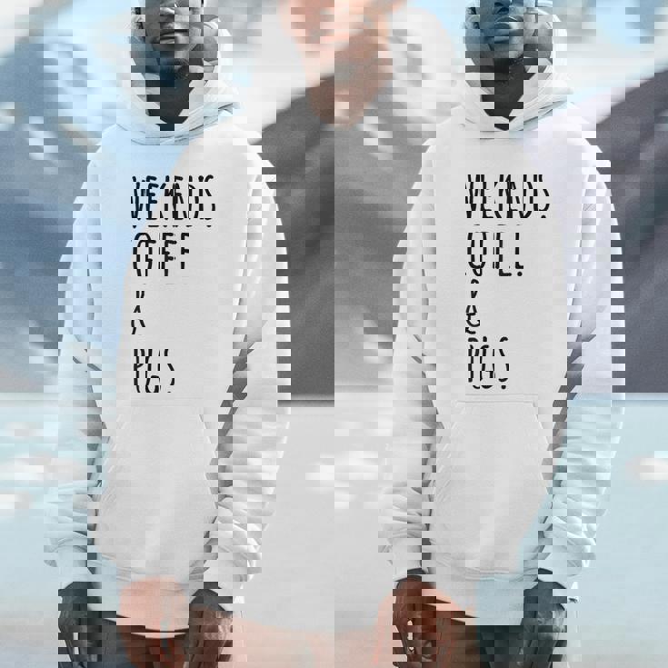 週末コーヒーパグ犬 パーカー