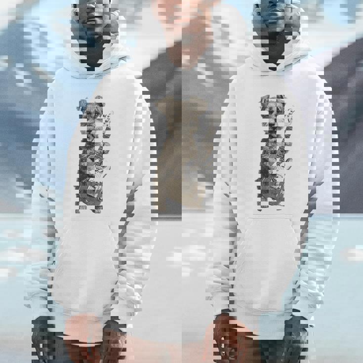 面白いtシャツ シュナウザー 犬 ギター イヌ メンズ 犬好き グッズ かわいい おもしろ 面白い 服 ネタ パーカー