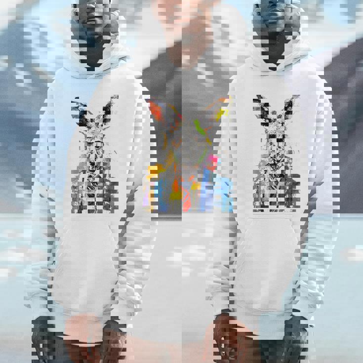 鮮やかなカンガルー、ネクタイ付き。 パーカー