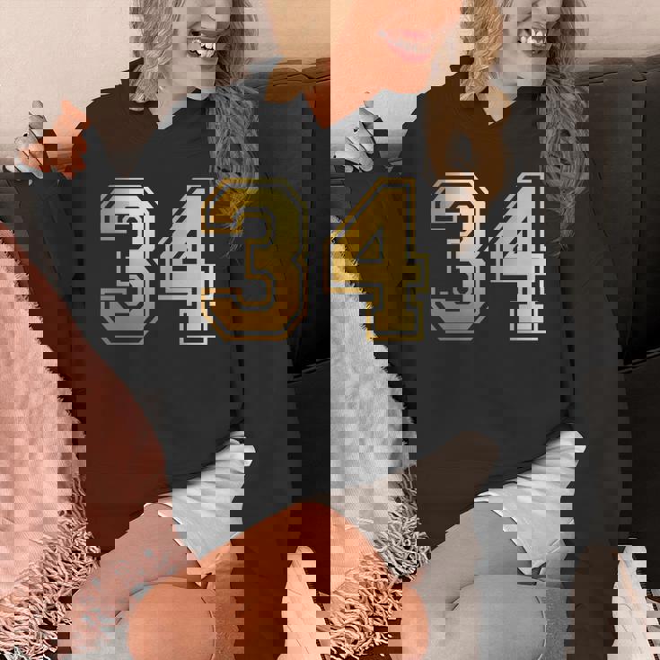 34 ナンバー34 チーム スポーツ グラフィック 代表チームのマッチング 長袖tシャツ パーカー