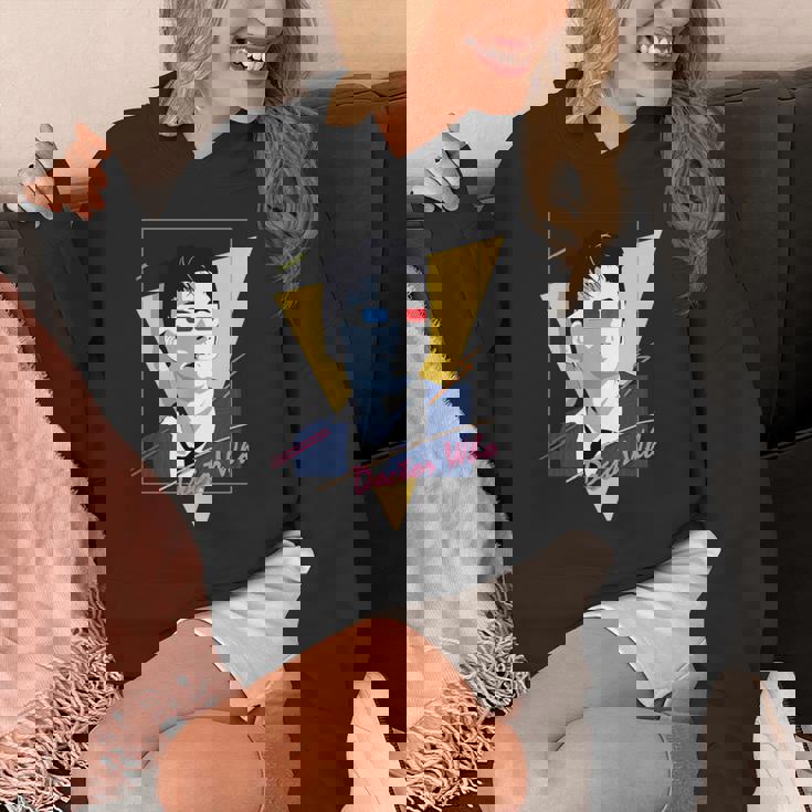 80年代テナントレトロタイムトラベラーsfファン。 長袖tシャツ パーカー