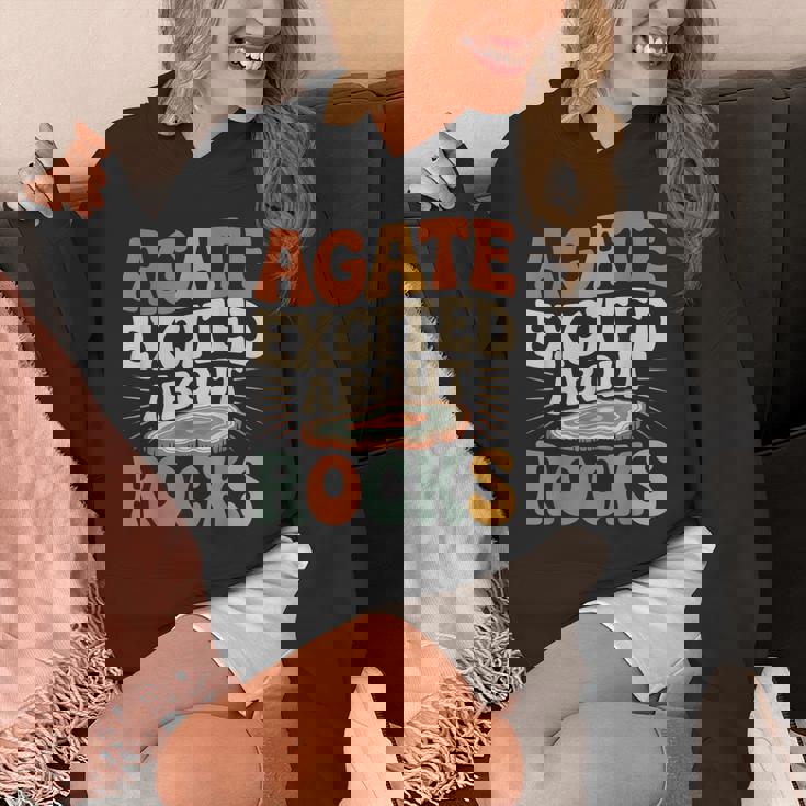 Agate Excited About Rocks ロック地質学オタク パーカー