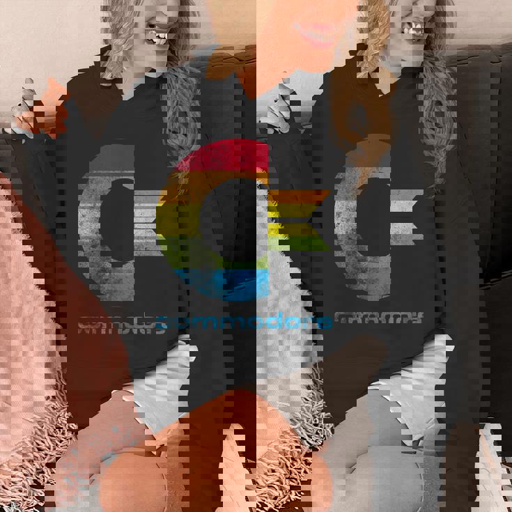 Commodore C64 大文字レインボーカラーストライプ効果 パーカー