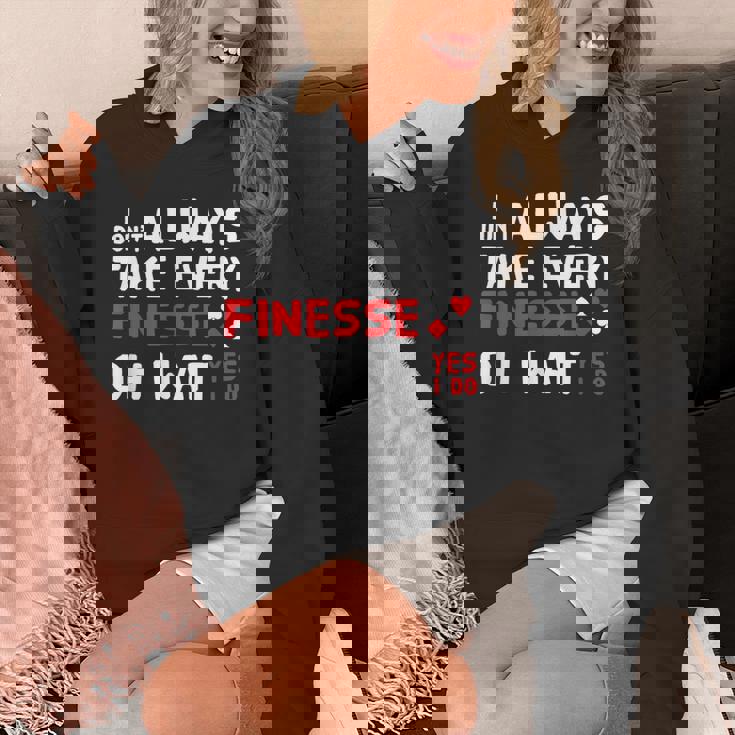 Contract Bridge Take Every Finesse カードゲームプレーヤー パーカー