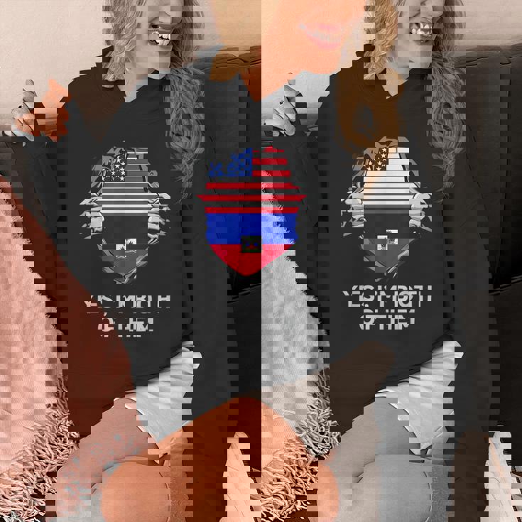 Half American Half Haitian Usa Haiti Flag メンズ レディース パーカー